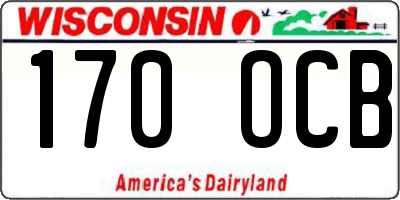 WI license plate 170OCB