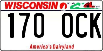 WI license plate 170OCK