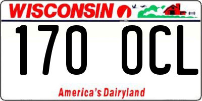 WI license plate 170OCL