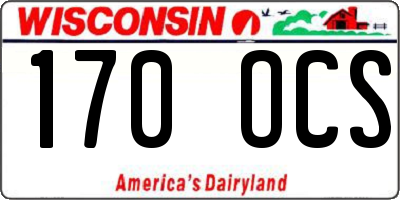 WI license plate 170OCS