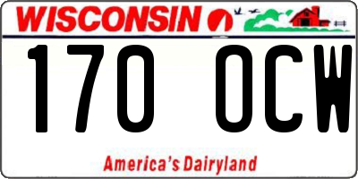WI license plate 170OCW