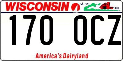 WI license plate 170OCZ