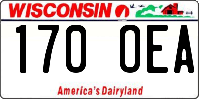 WI license plate 170OEA