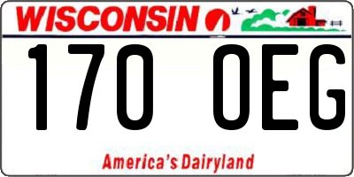 WI license plate 170OEG