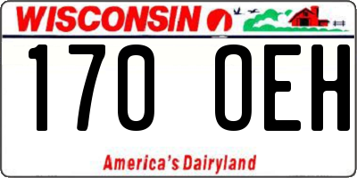WI license plate 170OEH