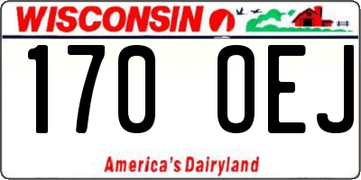 WI license plate 170OEJ