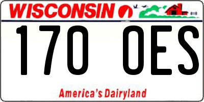 WI license plate 170OES