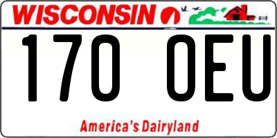 WI license plate 170OEU
