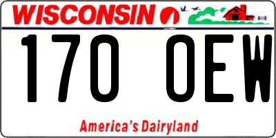 WI license plate 170OEW