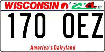 WI license plate 170OEZ