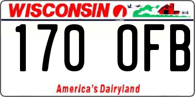 WI license plate 170OFB
