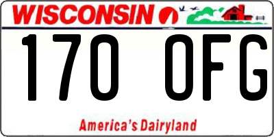 WI license plate 170OFG