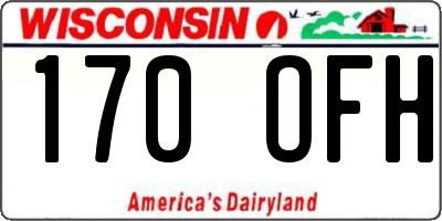 WI license plate 170OFH
