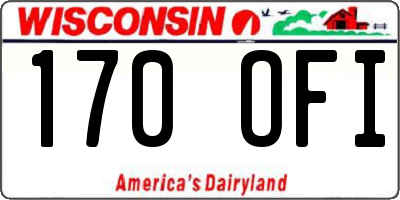 WI license plate 170OFI