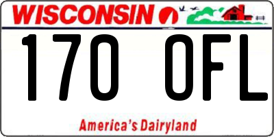 WI license plate 170OFL