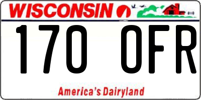 WI license plate 170OFR