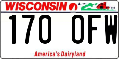 WI license plate 170OFW