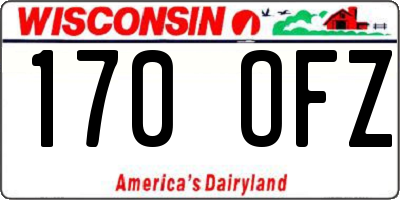 WI license plate 170OFZ