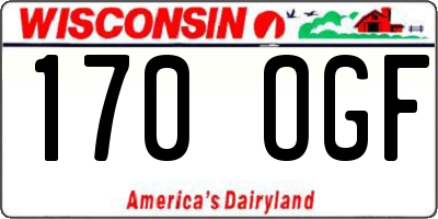 WI license plate 170OGF