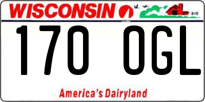 WI license plate 170OGL