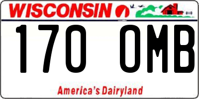 WI license plate 170OMB