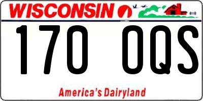 WI license plate 170OQS