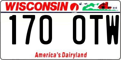 WI license plate 170OTW
