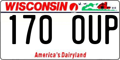 WI license plate 170OUP