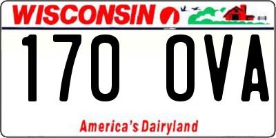 WI license plate 170OVA