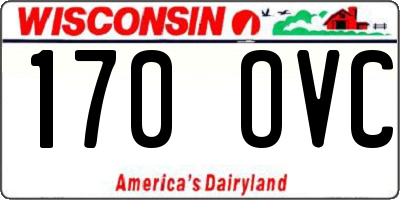 WI license plate 170OVC