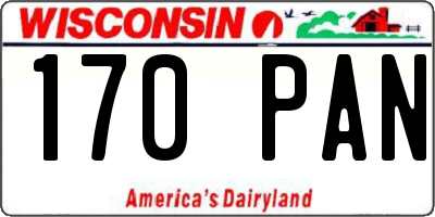 WI license plate 170PAN