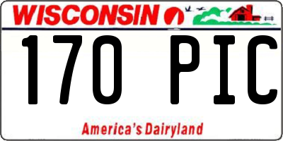 WI license plate 170PIC
