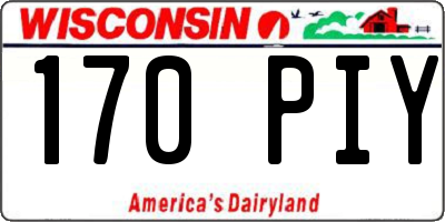 WI license plate 170PIY