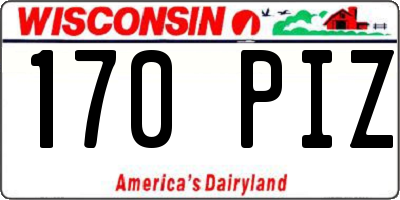 WI license plate 170PIZ
