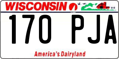 WI license plate 170PJA