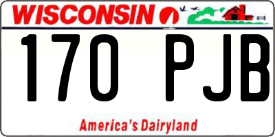 WI license plate 170PJB