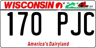 WI license plate 170PJC