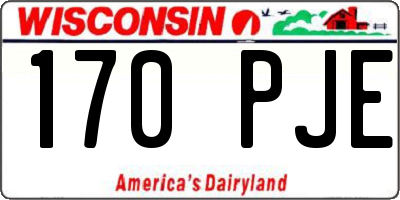 WI license plate 170PJE