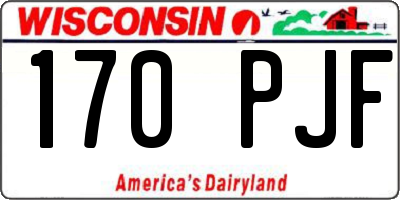 WI license plate 170PJF