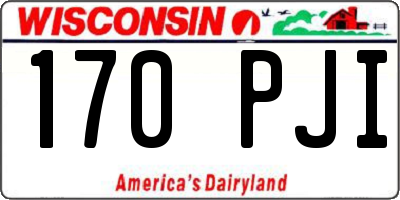 WI license plate 170PJI