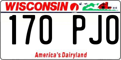 WI license plate 170PJO