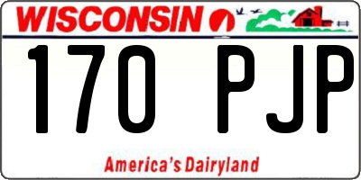 WI license plate 170PJP