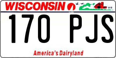 WI license plate 170PJS
