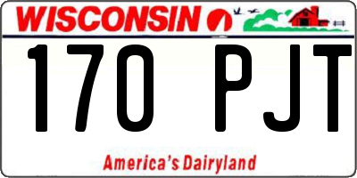 WI license plate 170PJT