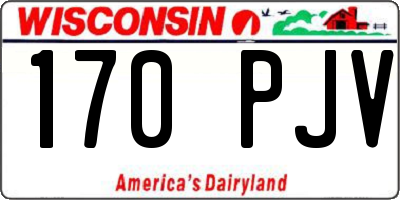 WI license plate 170PJV