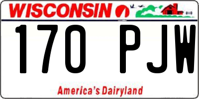 WI license plate 170PJW