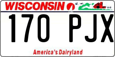 WI license plate 170PJX