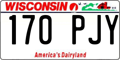 WI license plate 170PJY
