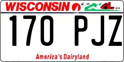 WI license plate 170PJZ