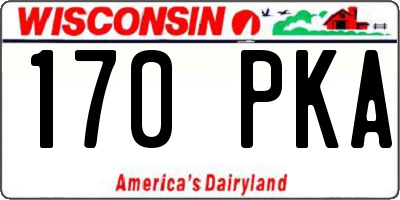 WI license plate 170PKA
